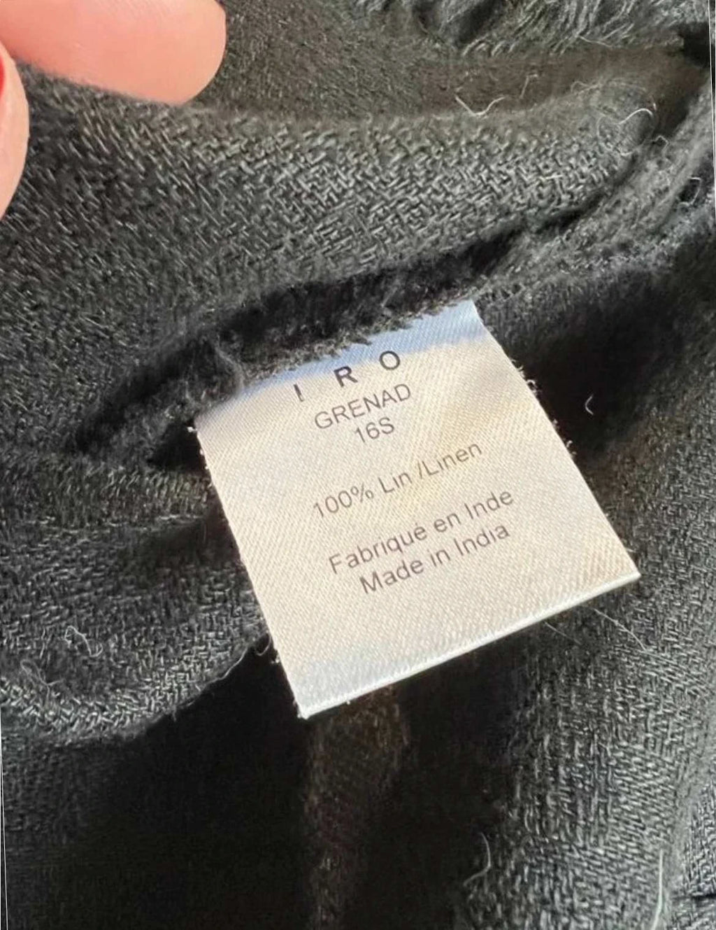 IRO black oversize linen top blouse - view 2