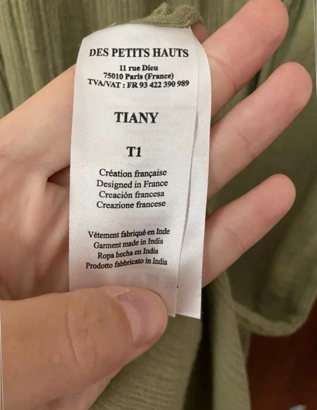 Des Petits Hauts green cotton long dress - view 3