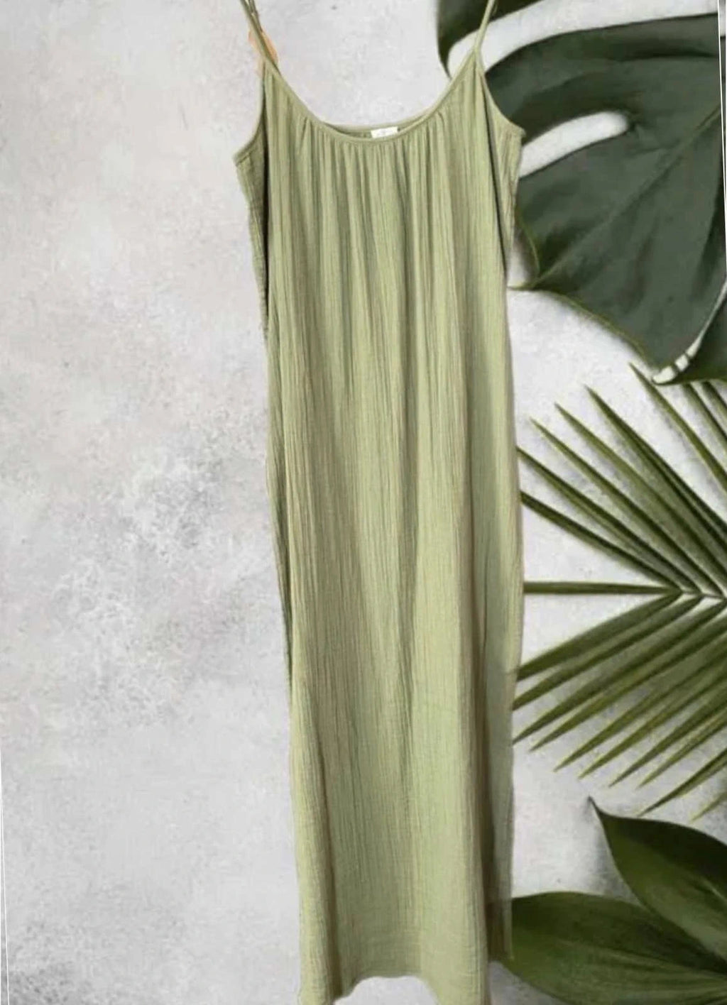 Des Petits Hauts green cotton long dress