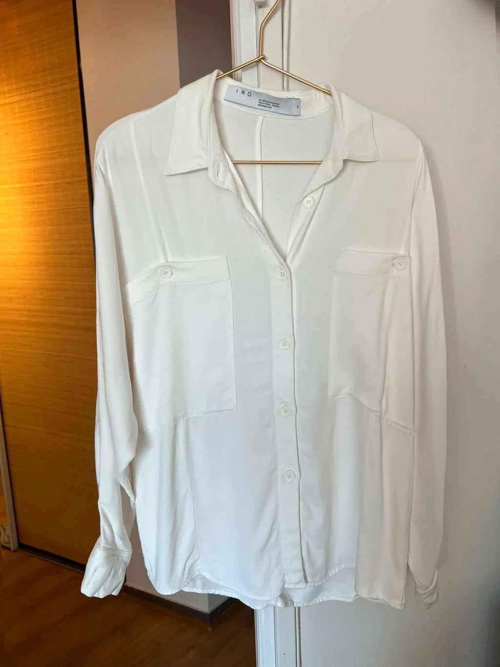 IRO white viscose oversize shirt