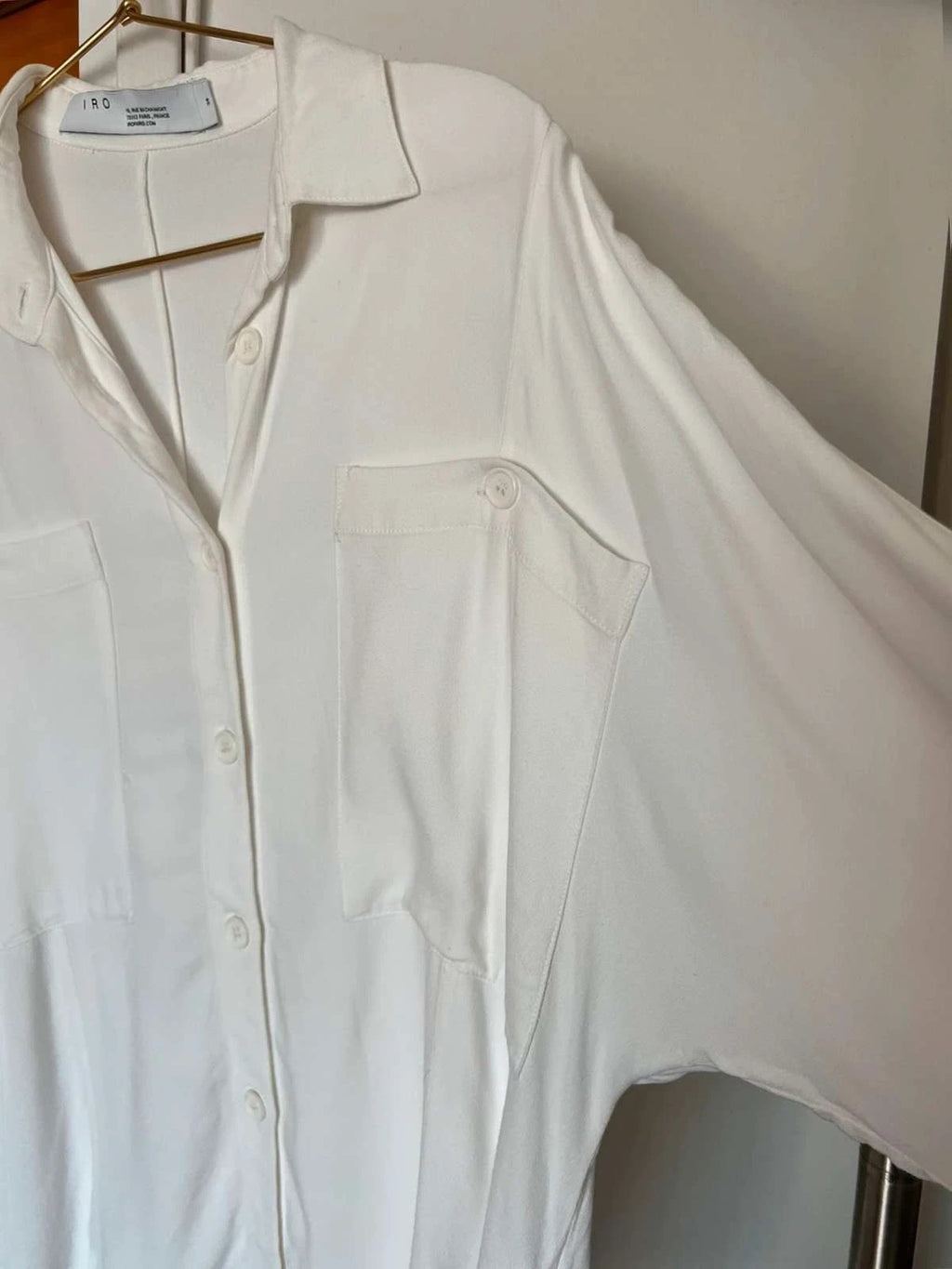 IRO white viscose oversize shirt - view 5