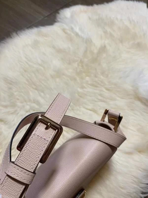 Longchamp pink leather crossbody bag - view 5