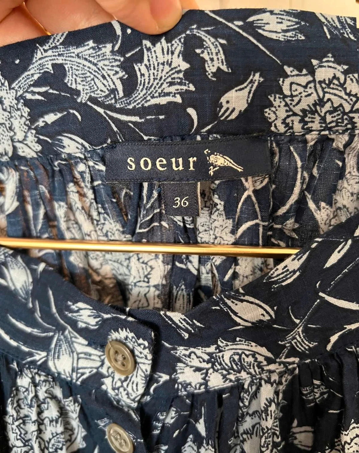 Soeur navy long skirt - view 8