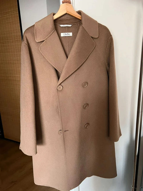 S Max Mara wool cashmere beige coat