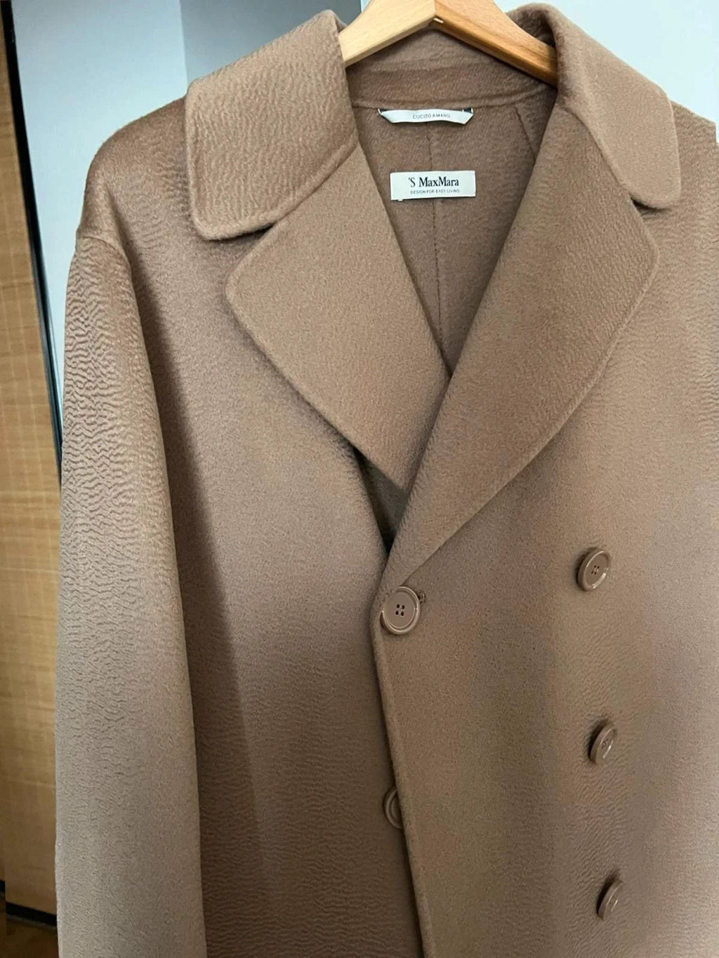 S Max Mara wool cashmere beige coat - view 2