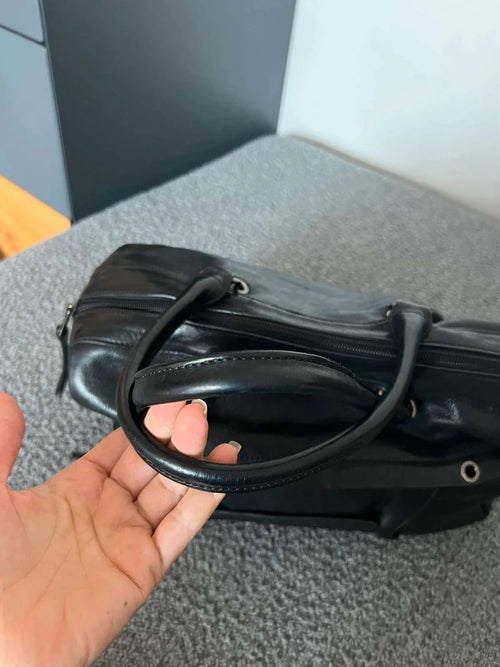 Longchamp 3D black leather handbag - view 2