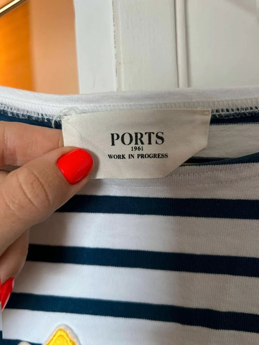 Ports 1961 cotton striped top - view 2