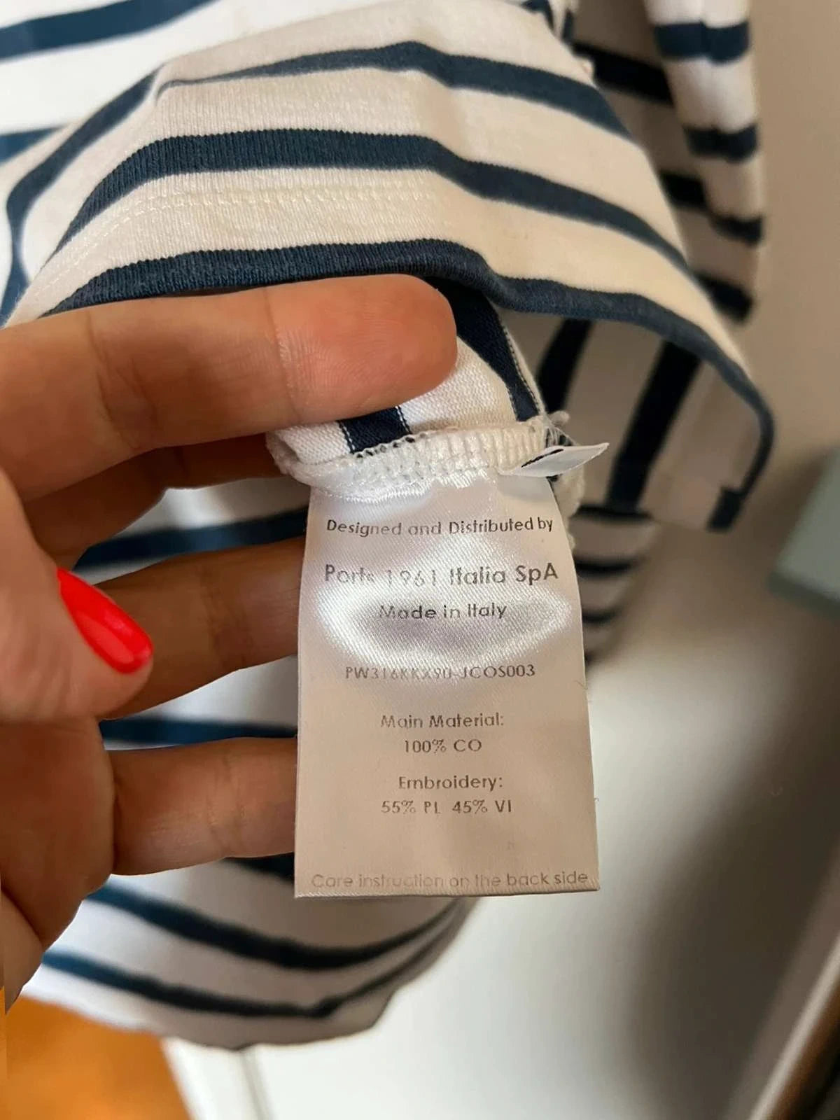 Ports 1961 cotton striped top - view 6