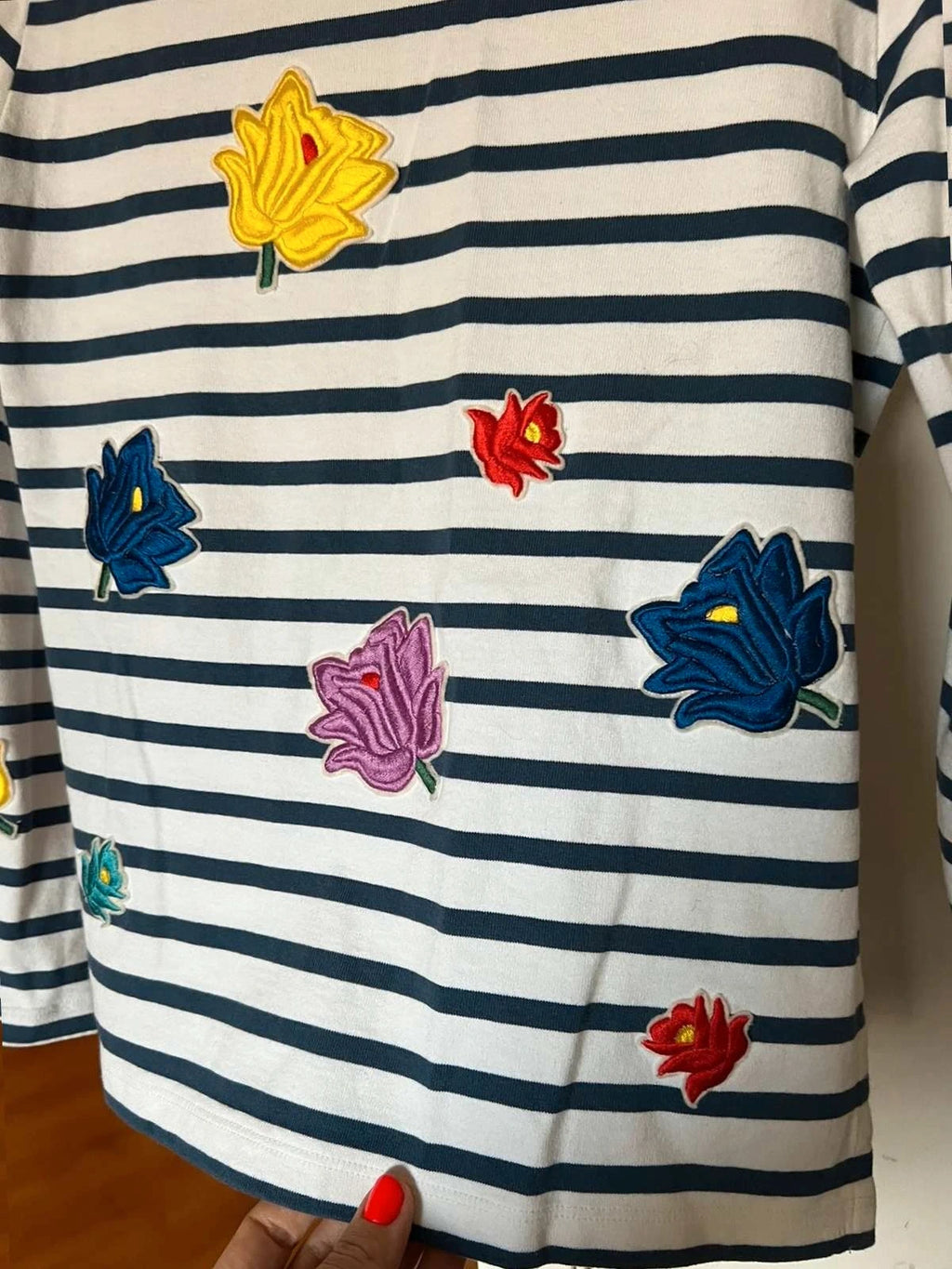Ports 1961 cotton striped top - view 4