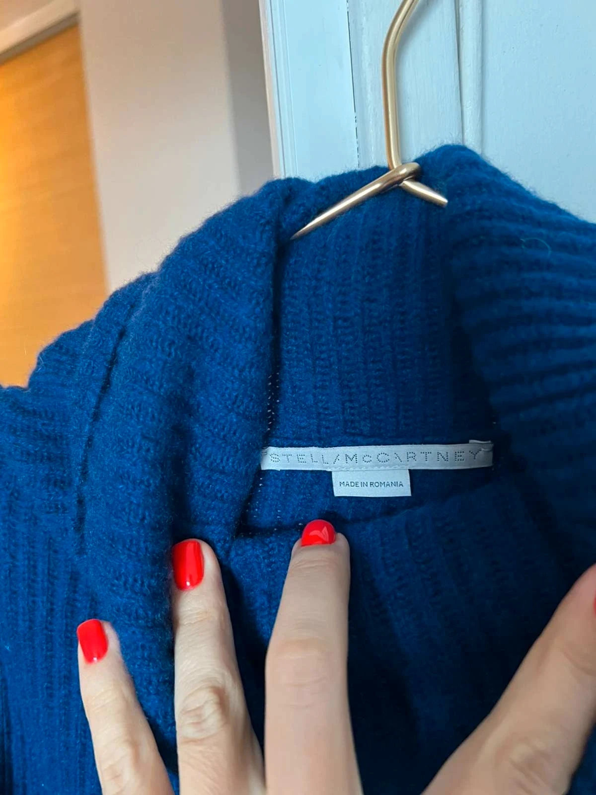 Stella McCartney blue cashmere turtleneck sweater - view 9