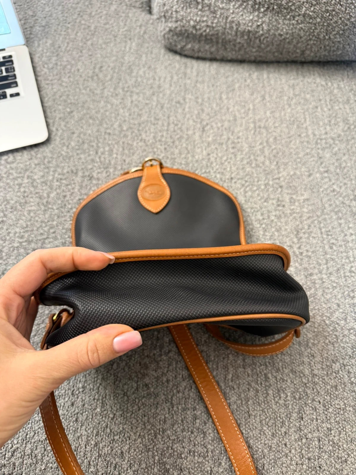 Longchamp black brown crossbody bag - view 6