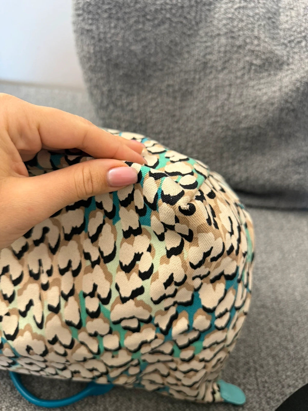 Longchamp Île aux panthères turquoise le pliage bag - view 8