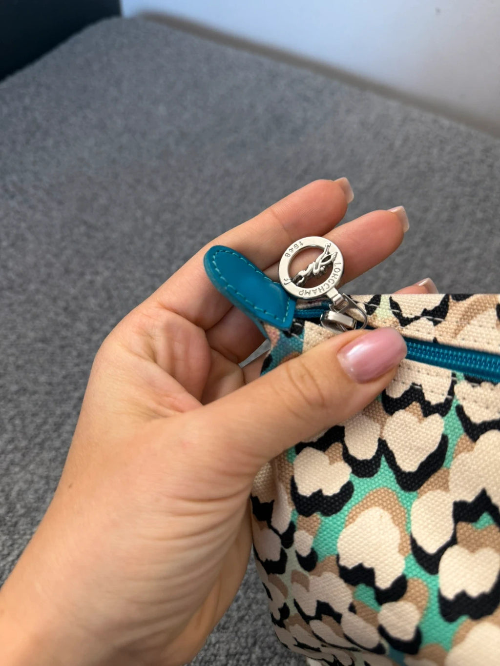 Longchamp Île aux panthères turquoise le pliage bag - view 4