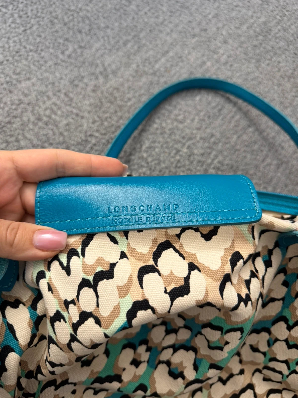 Longchamp Île aux panthères turquoise le pliage bag - view 14