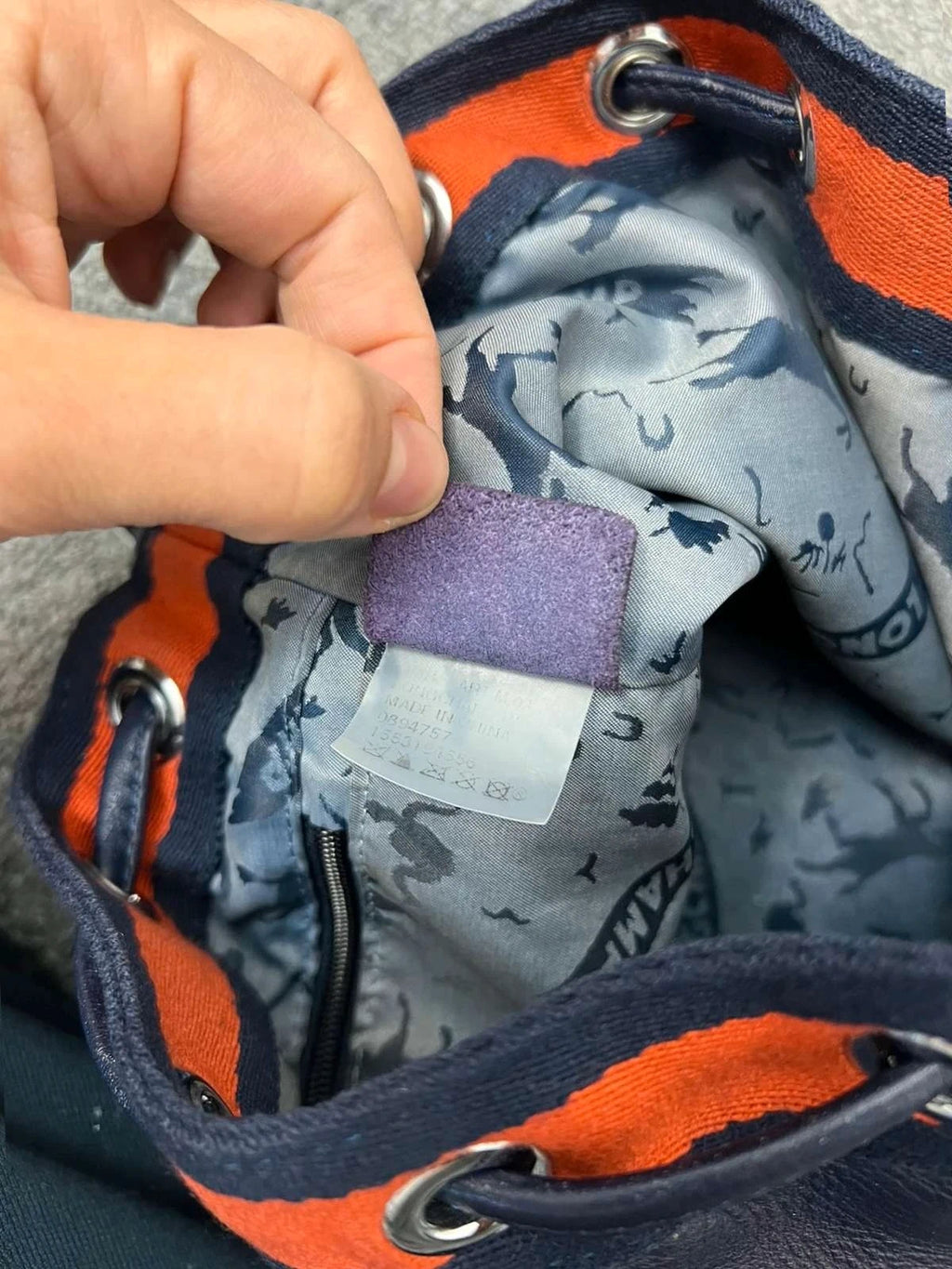 Longchamp blue leather bucket bag - view 11