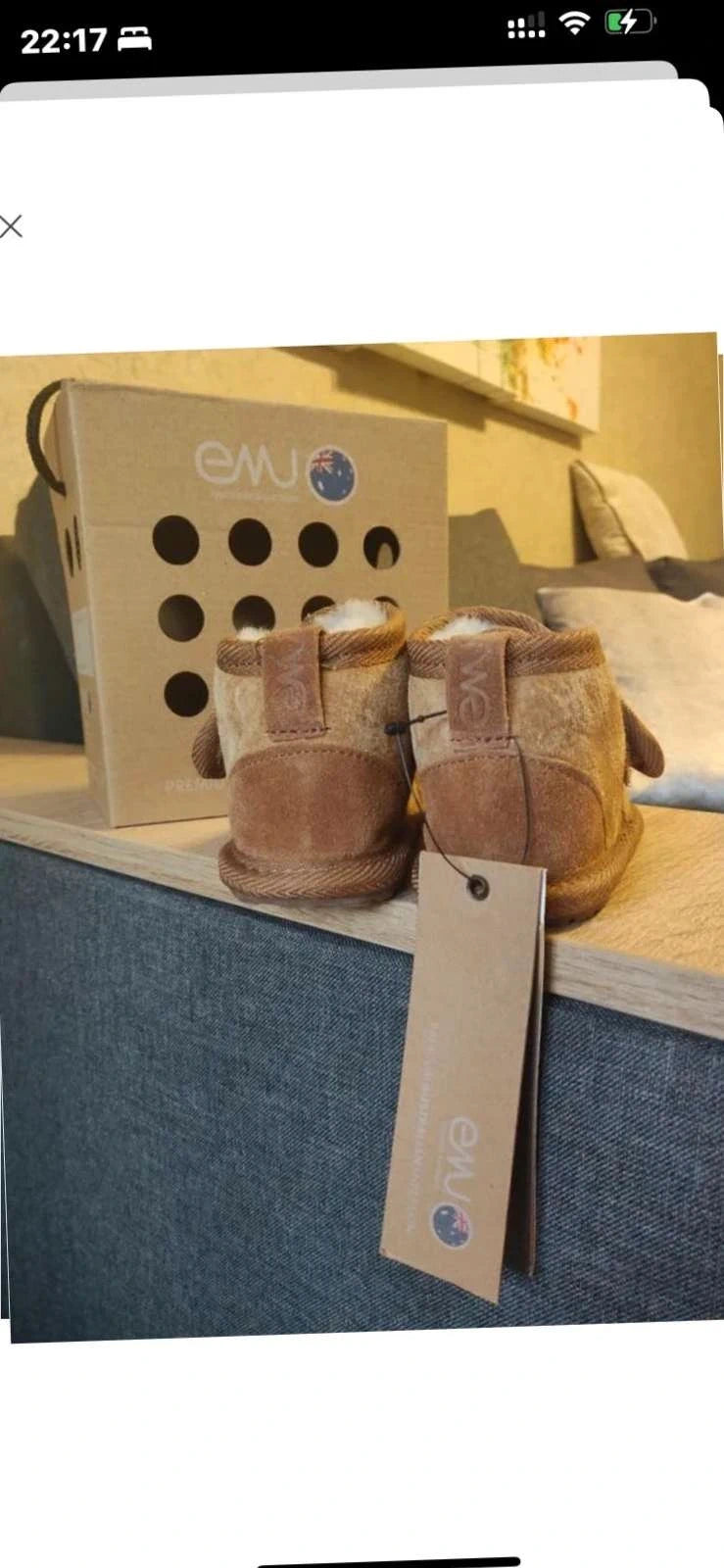 Emu kid's beige winter shoes - view 2