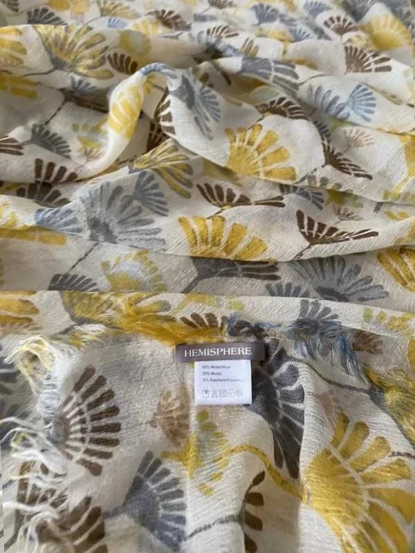 Hemisphere wool modal cashmere huge shawl scarf - view 4