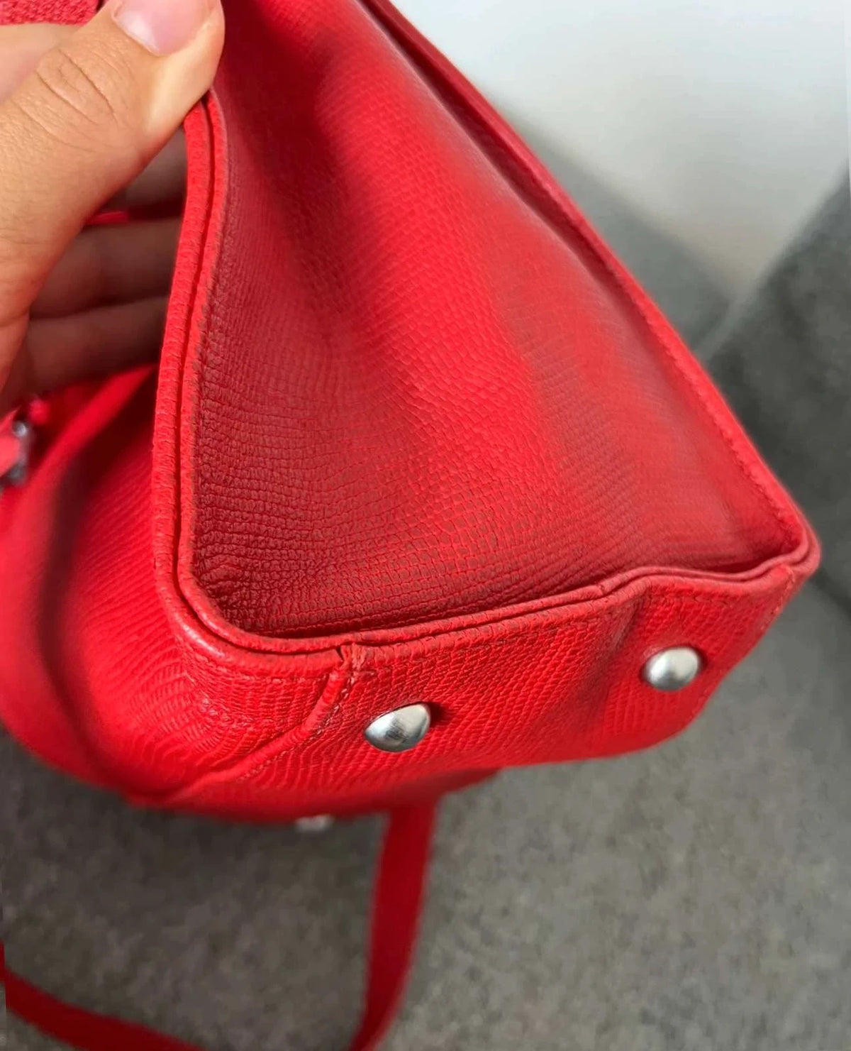 Longchamp gatsby red leather bag - view 7