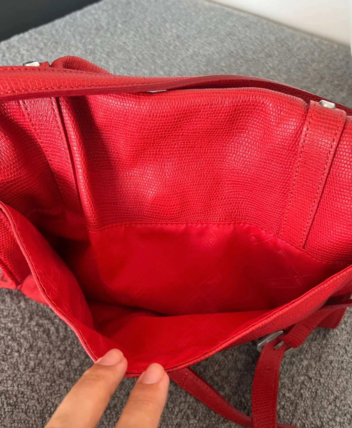Longchamp gatsby red leather bag - view 9