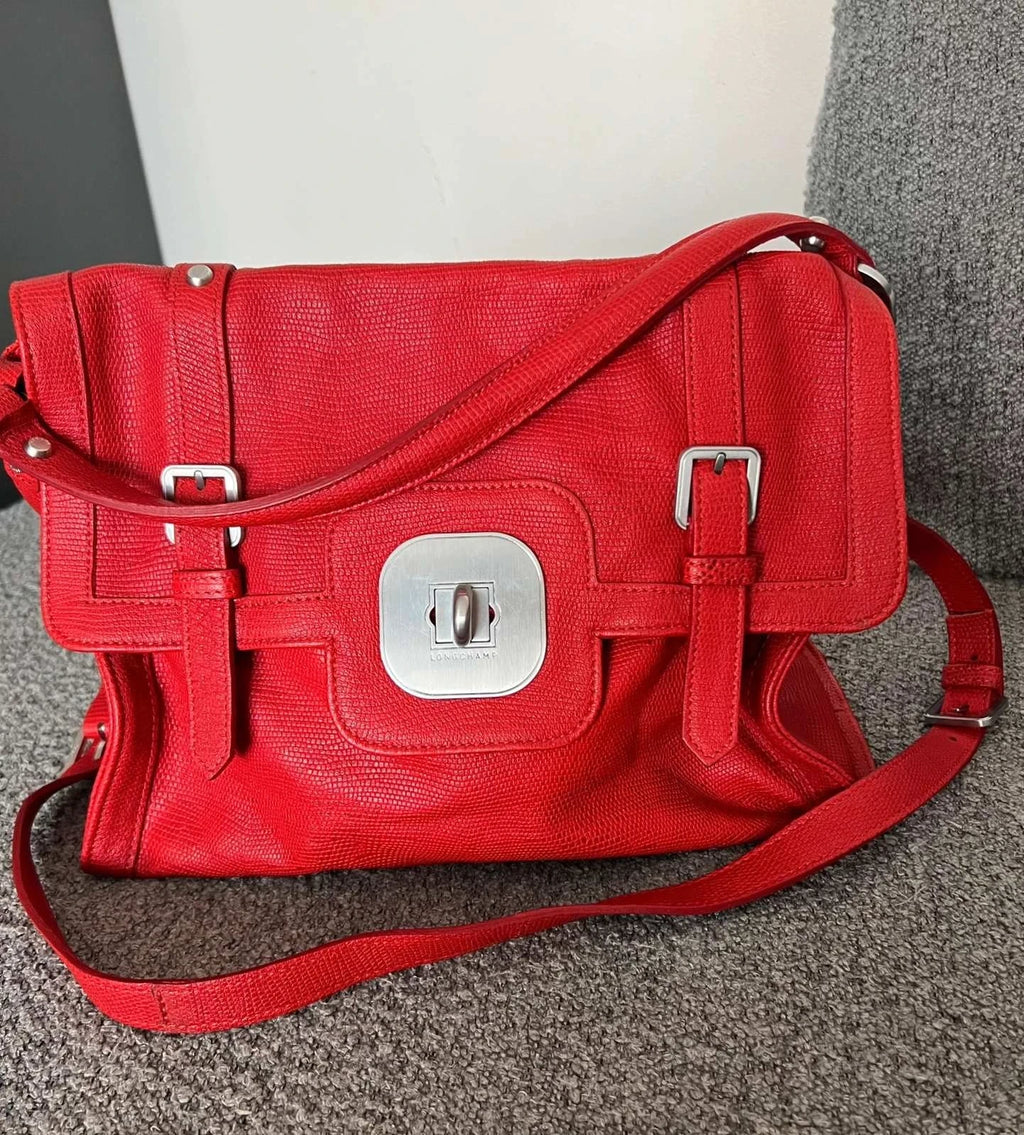 Longchamp gatsby red leather bag - view 2