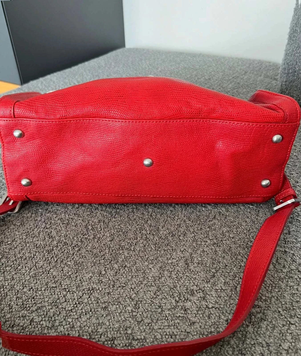 Longchamp gatsby red leather bag - view 6