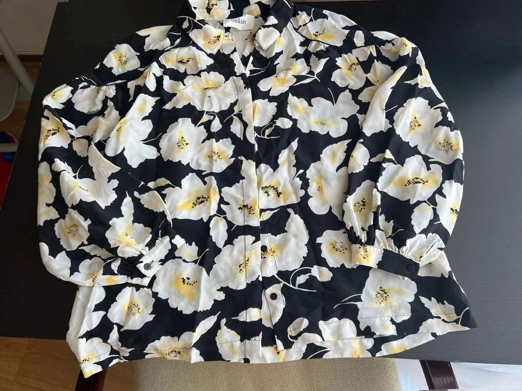 Ba&sh silk viscose floral shirt blouse - view 4