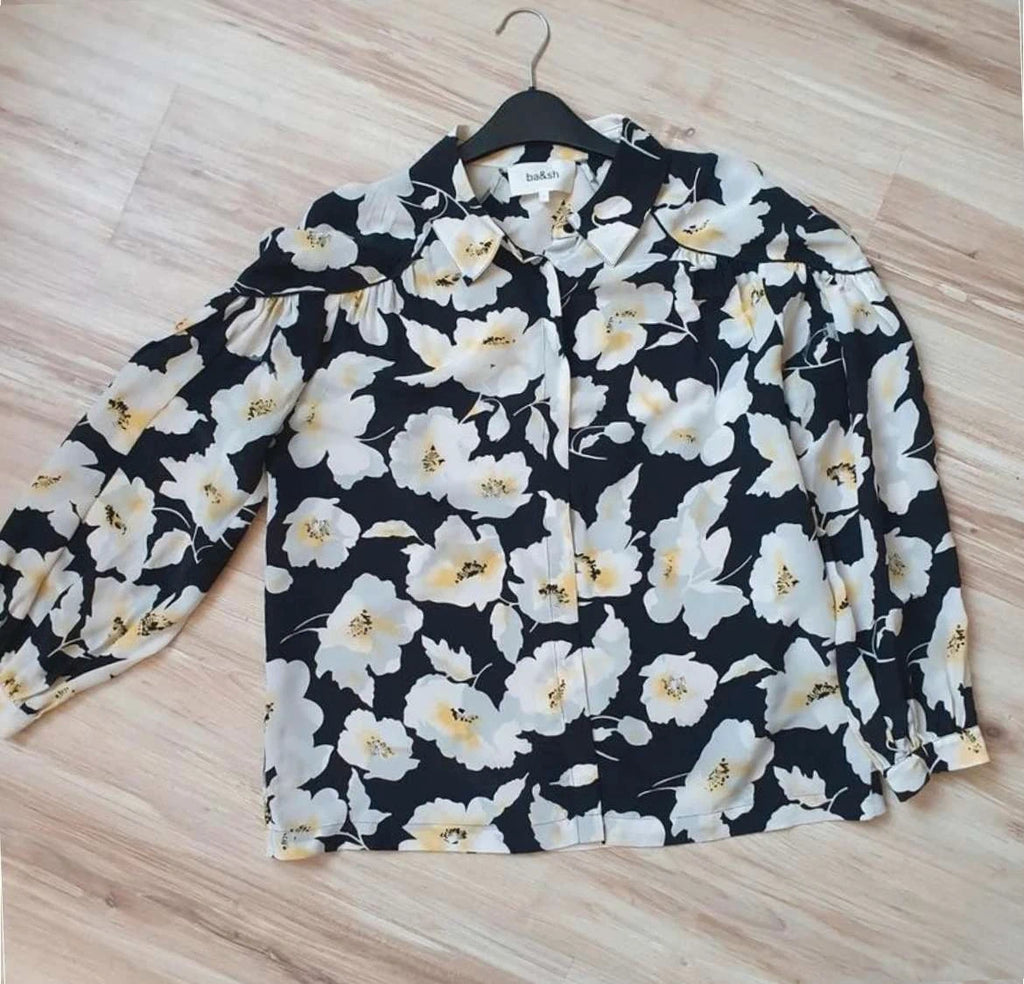 Ba&sh silk viscose floral shirt blouse - view 2