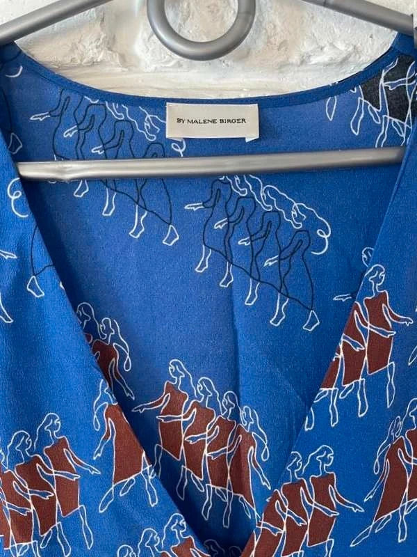 By Malene Birger blue viscose silk long dress - view 3