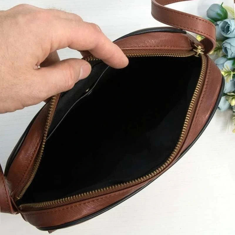 Gerard Darel brown leather crossbody bag - view 7