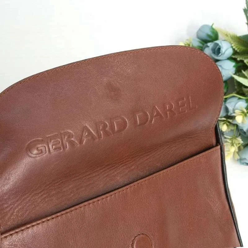 Gerard Darel brown leather crossbody bag - view 3