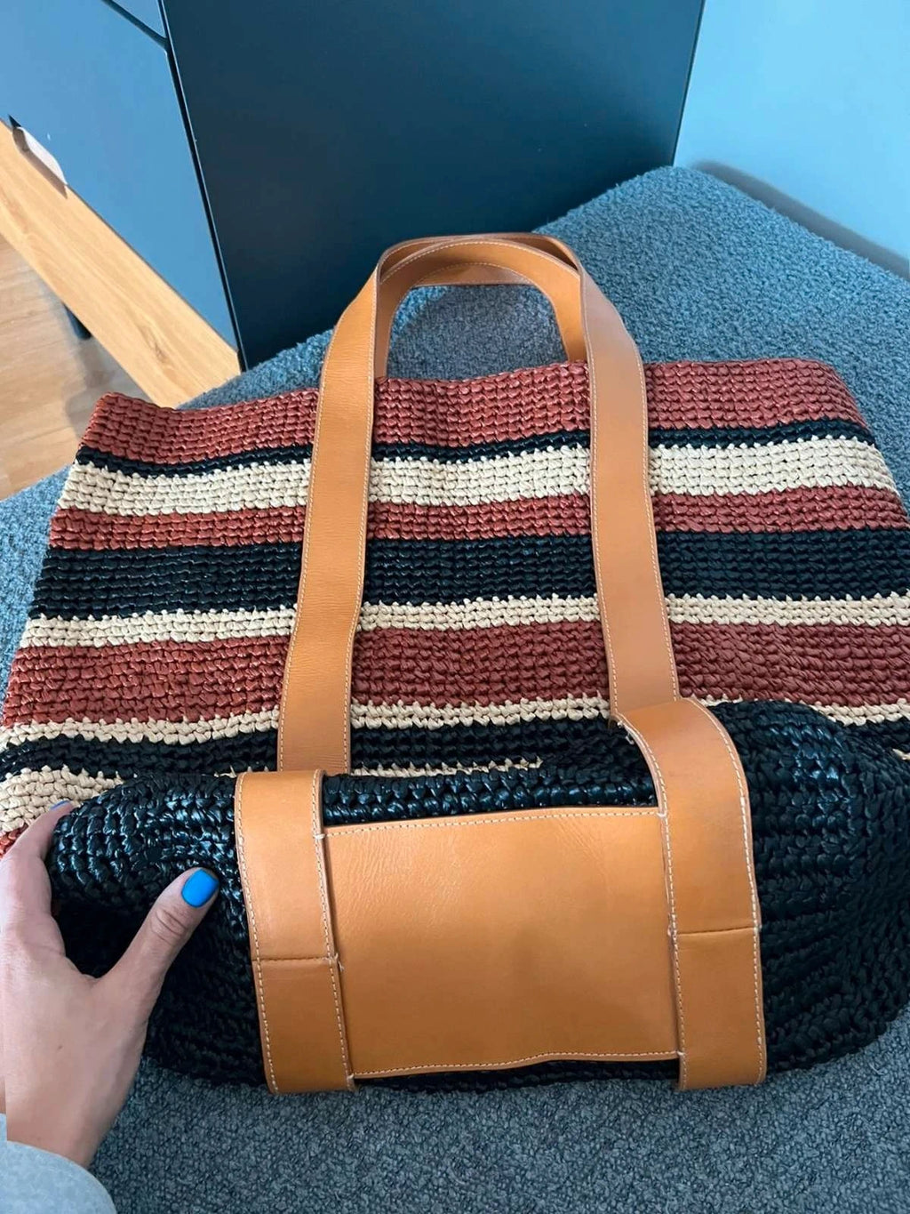 La DoubleJ raphia big bag