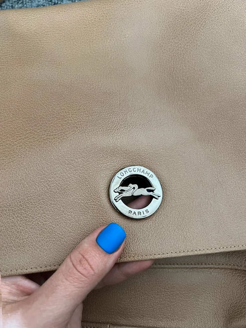 Longchamp beige leather vintage crossbody bag - view 2