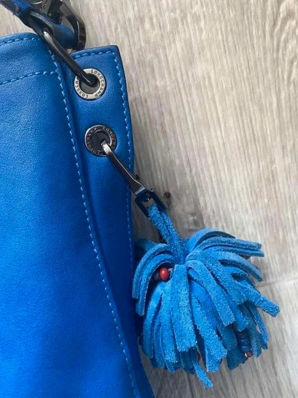 Longchamp 3D massai blue limited edition leather bag - view 3