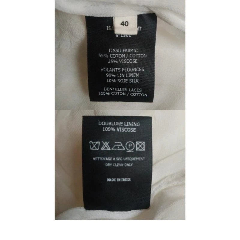 Isabel Marant white silk cotton linen dress - view 8