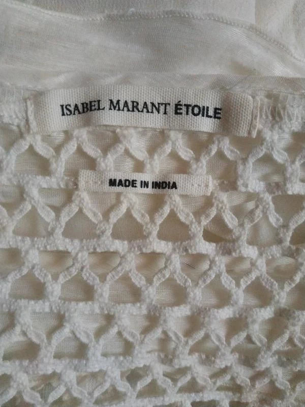 Isabel Marant white silk cotton linen dress - view 7