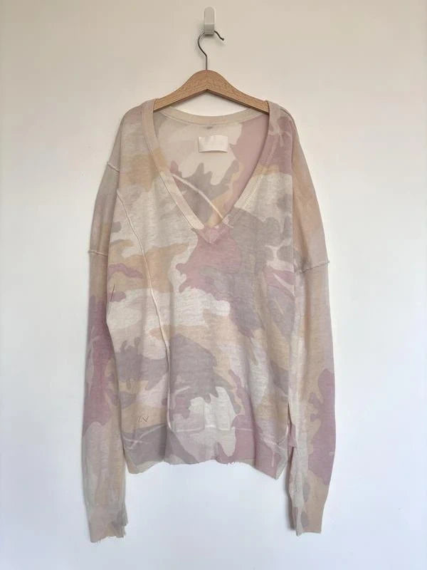 Zadig & Voltaire Brume cp camou cashmere jumper sweater