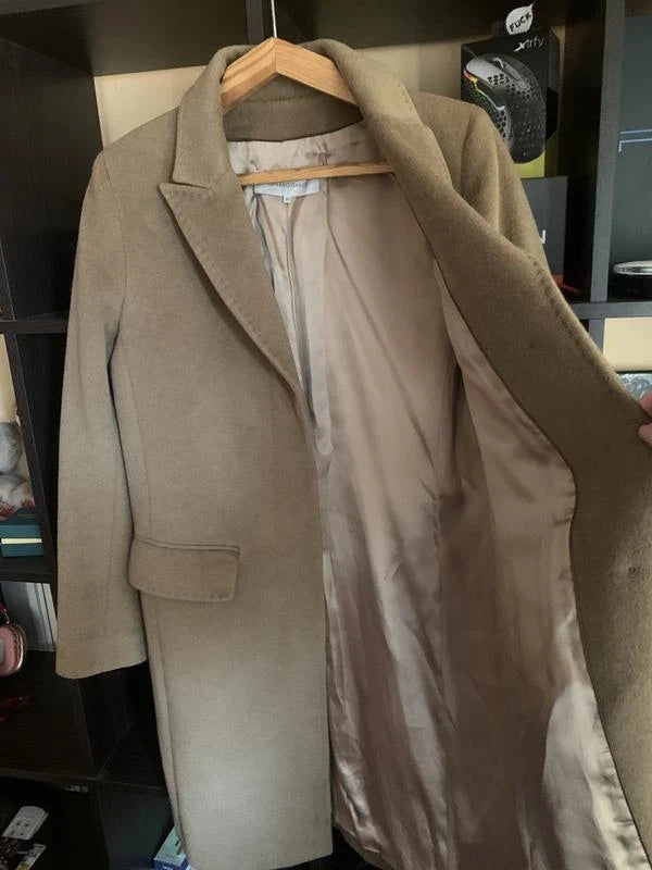 Gerard Darel beige wool angora coat - view 6
