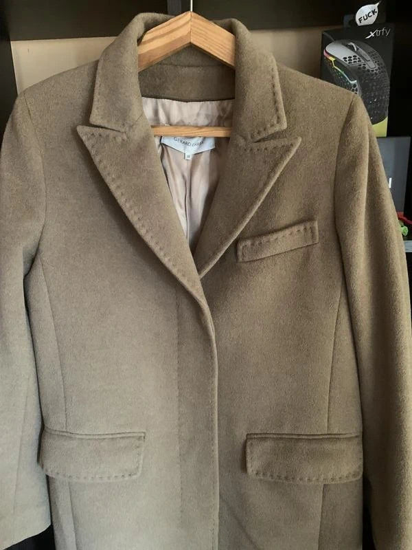 Gerard Darel beige wool angora coat - view 3