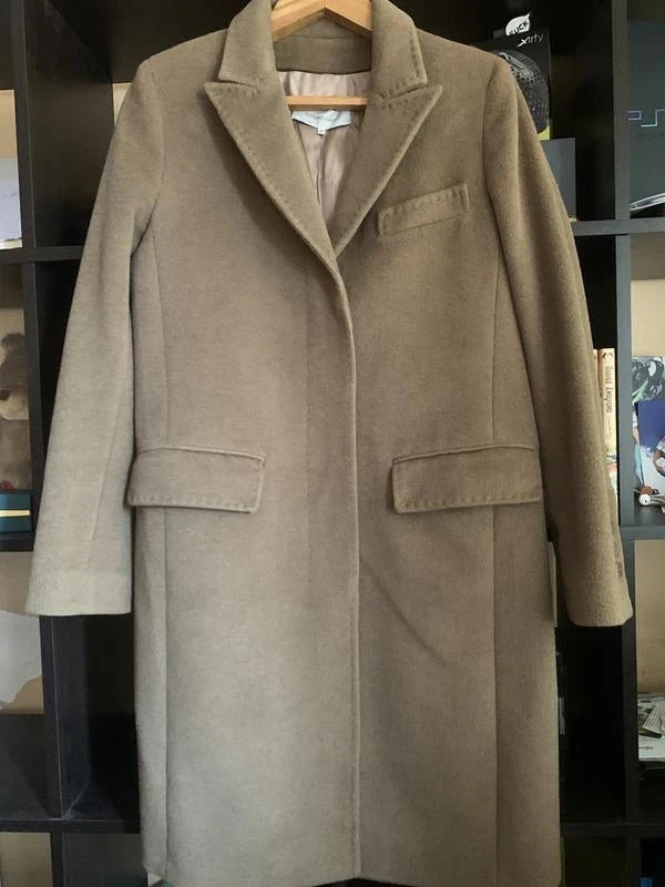 Gerard Darel beige wool angora coat
