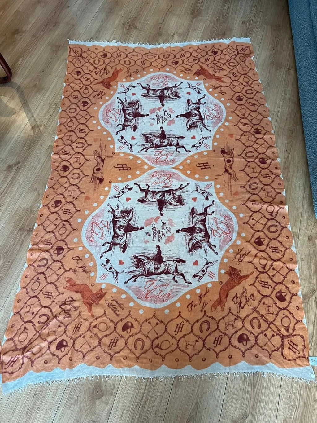 Friendly Hunting huge cashmere stole shawl scarf