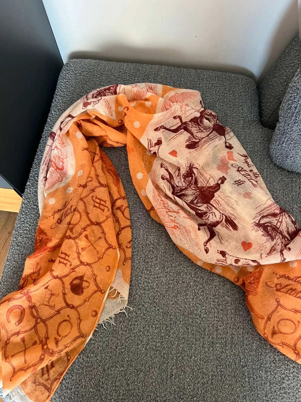 Friendly Hunting huge cashmere stole shawl scarf - view 15