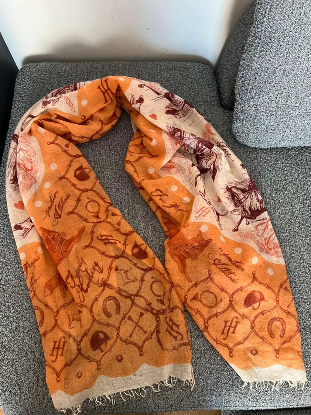 Friendly Hunting huge cashmere stole shawl scarf - view 14