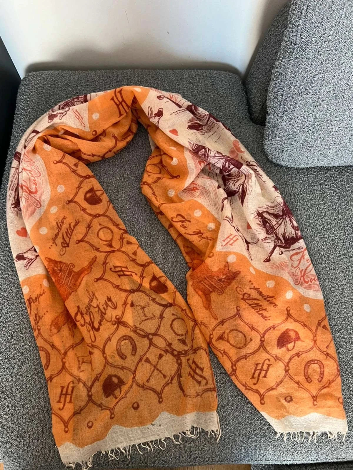 Friendly Hunting huge cashmere stole shawl scarf - view 14