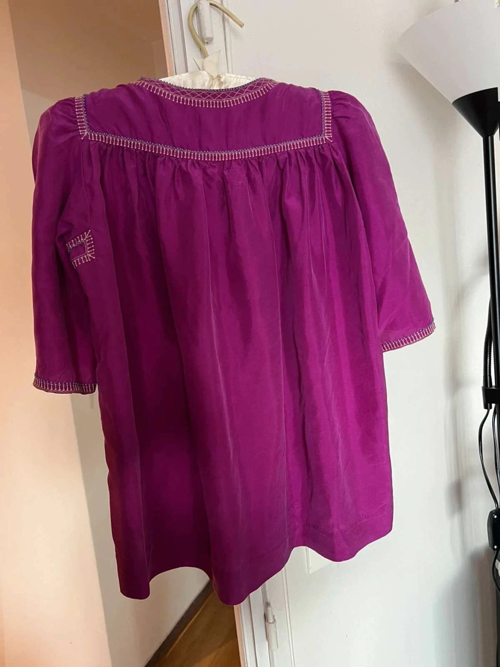 Isabel Marant silk fuchsia blouse - view 7