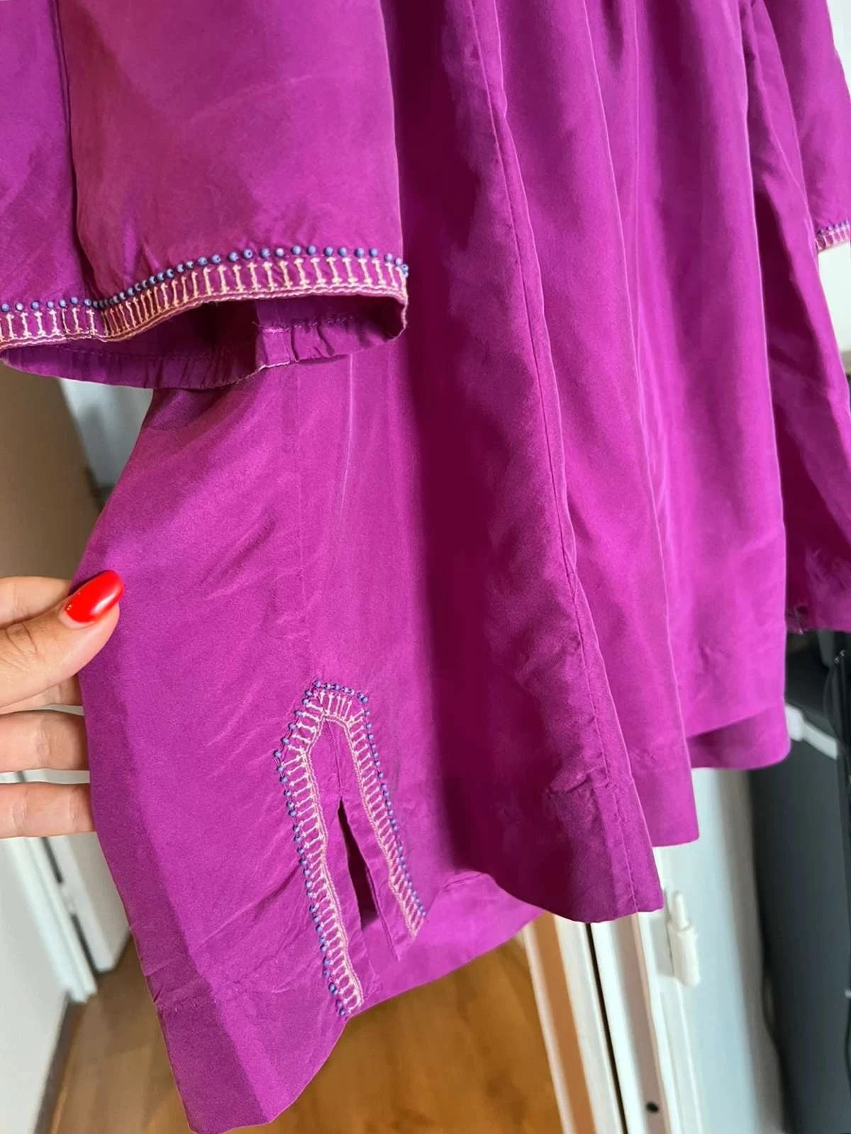 Isabel Marant silk fuchsia blouse - view 5