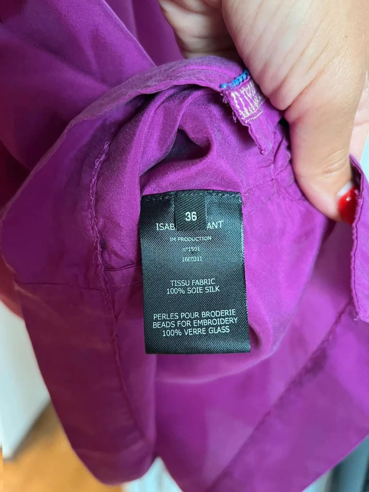 Isabel Marant silk fuchsia blouse - view 9