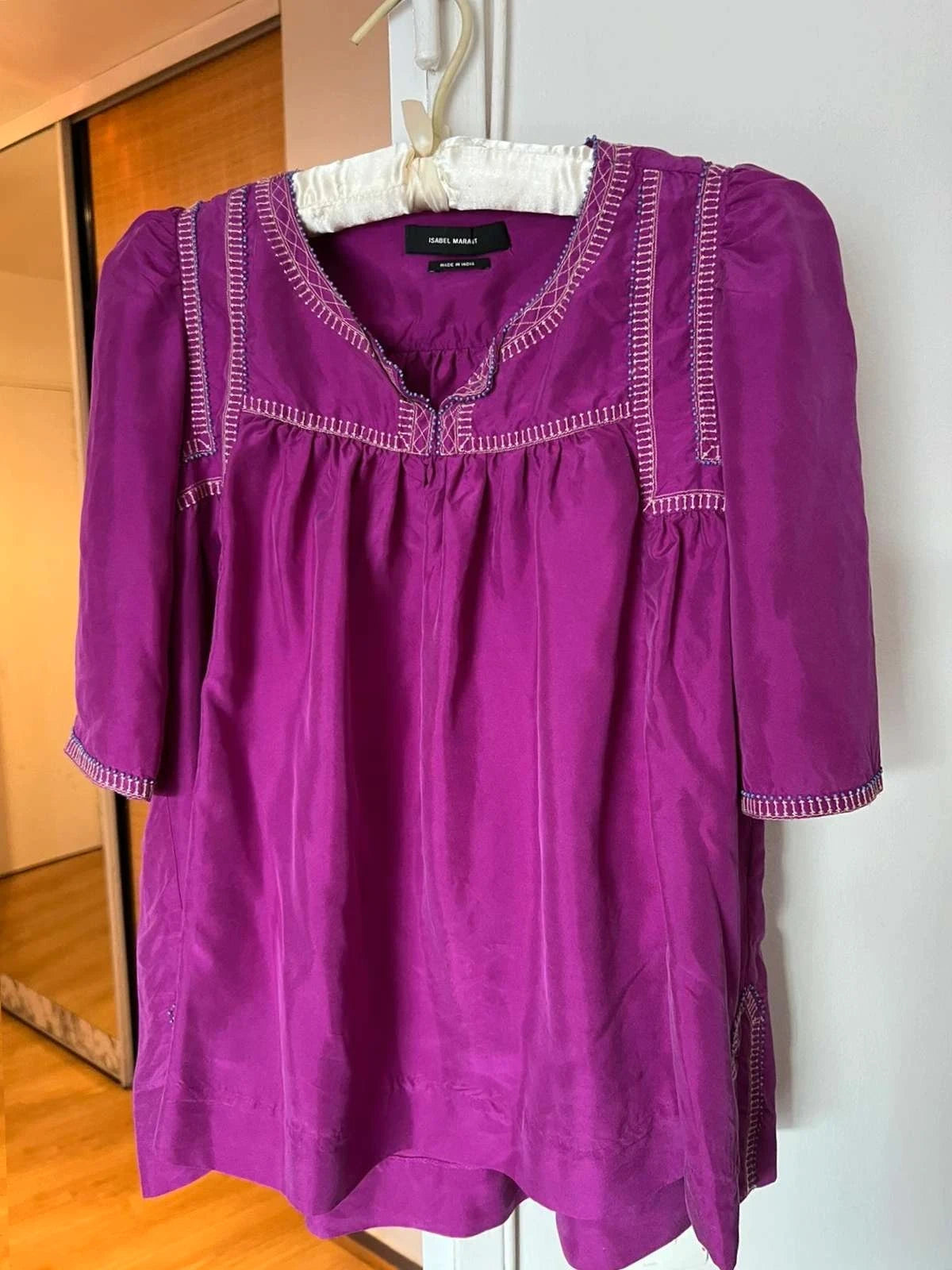Isabel Marant silk fuchsia blouse