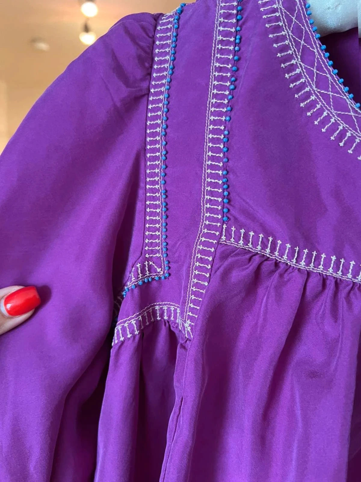 Isabel Marant silk fuchsia blouse - view 4