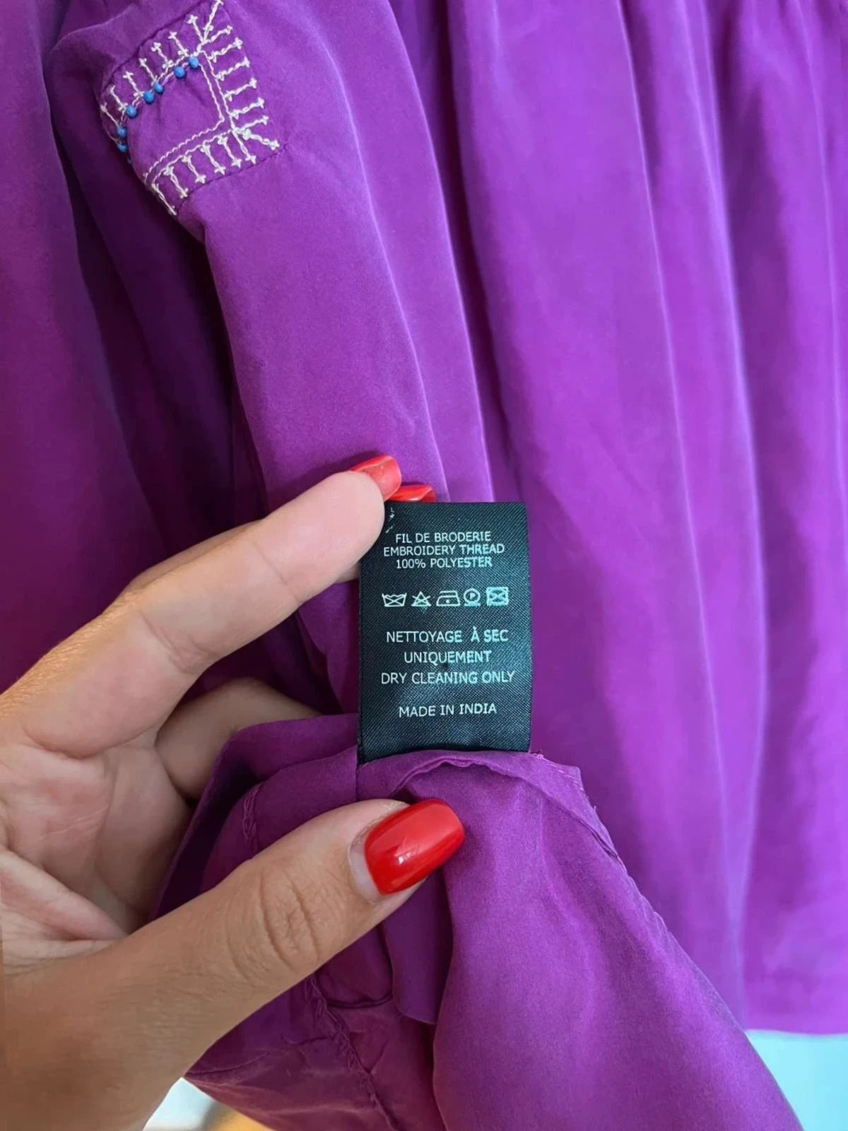 Isabel Marant silk fuchsia blouse - view 10