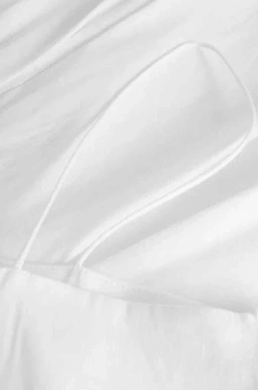 Naja Lauf white linen viscose top with ostrich feather - view 4